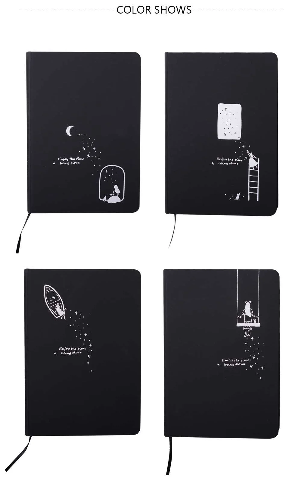 Звездное небо записная книжка с черной бумагой планировщик альбом Sketchbook Дневник Книга DIY канцелярские заметки офисные школьные канцелярские принадлежности Papelaria