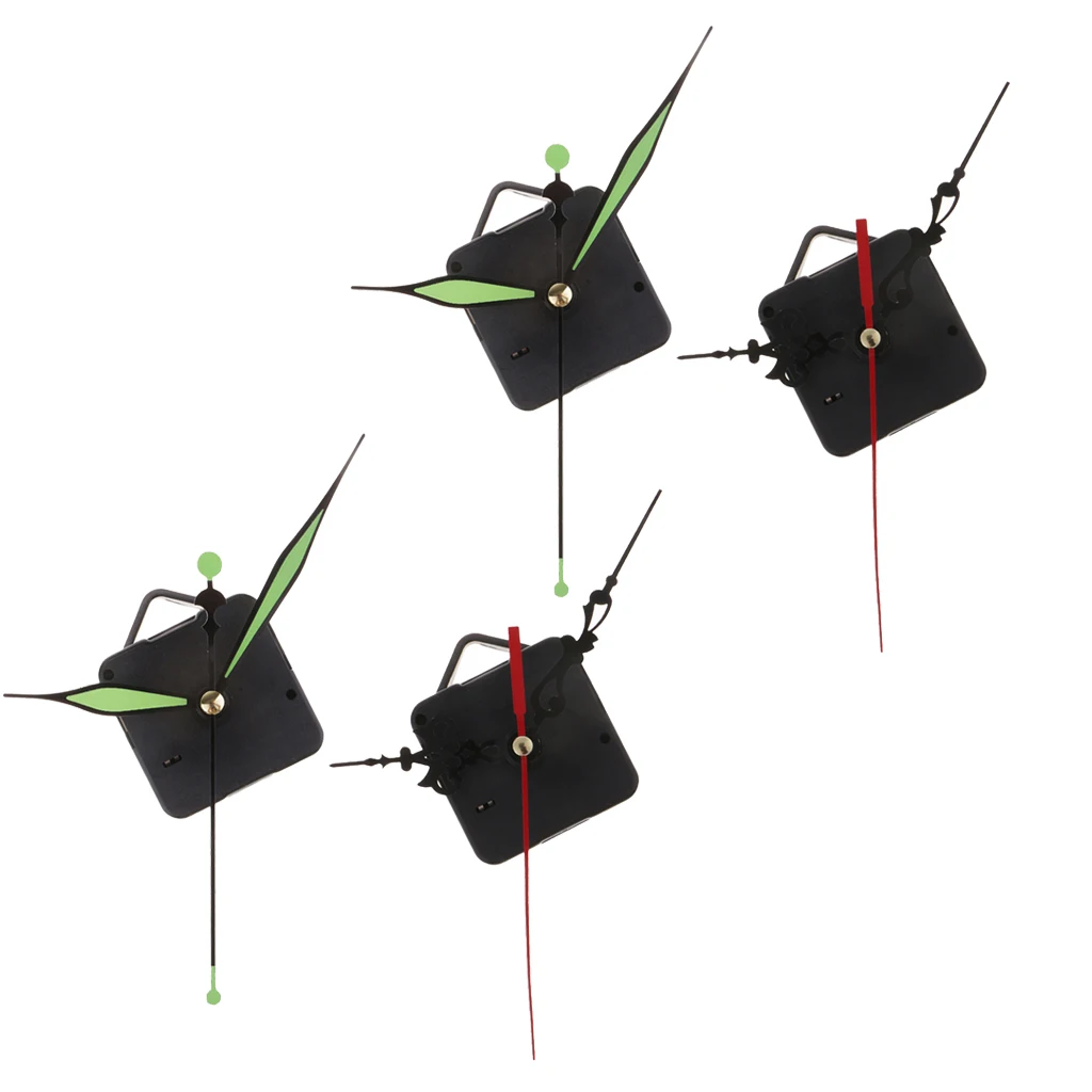 4 Sets Plastic Cross-Stitch Decoration Supply Quartz Wall Clock Mechanism Movement Diy Replacement Parts Repair Kits