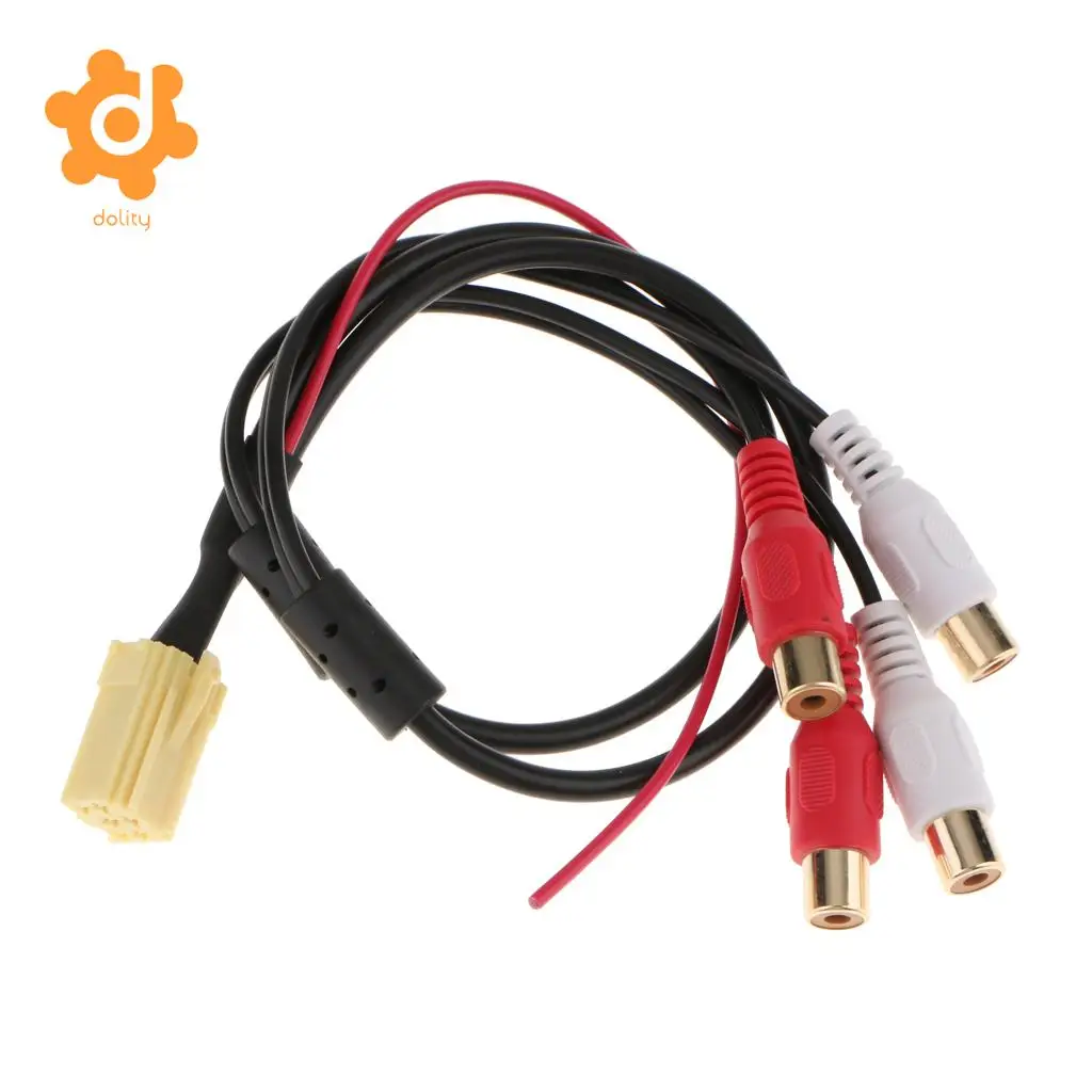 Mini ISO AUX Adapter 4RCA Cable for Blaupunkt VW Audi Seat Skoda Ford