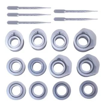 

1 Set Epoxy Resin Kit Silicone Mold Ring Molds 3 Sizes Dropper DIY Jewelry Rings 16/16.6/17mm Handmade Gifts Accessories Finding