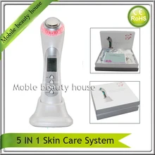 Free Shipping Galvanic Spa Deep Pores Makeup Cleansing Ultrasonic Photon Therapy Skin Rejuvenation Facial Massager