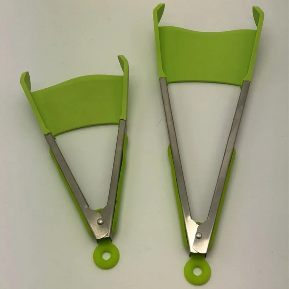 

2 in 1 Non-stick Tongs Stainless steel frame with silicone Handle Kitchen Spatula And Tong Heat Resistance Kitchen Gadgets