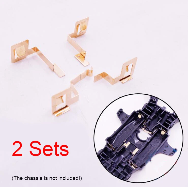 15360 MA/MS 섀시 전도성 시트 모터 배터리 황동 터미널 예비 부품, 타미야 미니 4WD 자동차 모델용, 2 세트부품