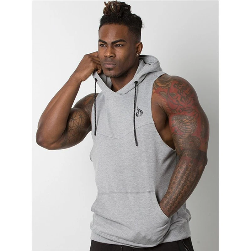 Tank Top Men Stringer Workout Vest gym (9)