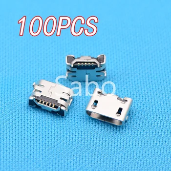 

100pcs Micro USB Connector Jack Female Type 5Pin SMT for phones Tail Charging socket PCB Board (Flat interface)