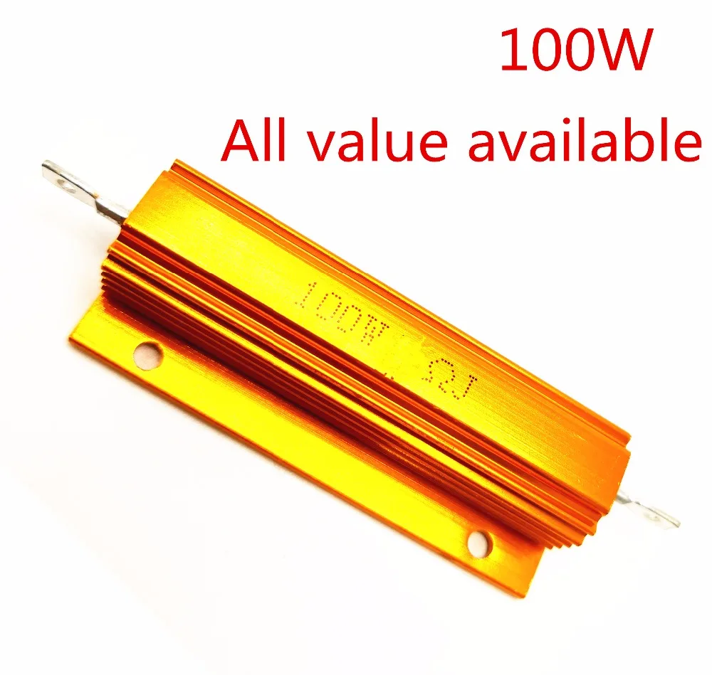 20 шт 100W 1,4 K 1,5 k 1,6 k 1,7 k 1,8 k 1,9 k 2k 2,1 k 2,2 k 5,1 K 1200ohm алюминиевый силовой металлический корпус с проволочным резистором|Резисторы| - AliExpress