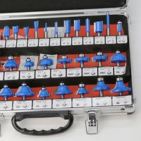 כרסום קאטר 35Pcs / סט 1 / ידית 4In ווד נתב Bit מיל חריטה Trim כרסום מעבדי עץ קאטר גוזם מתאם (5)