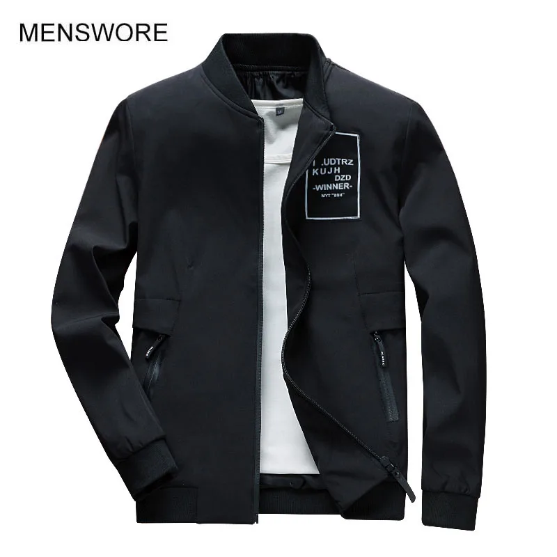 MENSWORE Spring Autumn New Fashion Brand Jacket Men Casual Mens Coat High Quality Solid color Men's 9990 | Мужская одежда