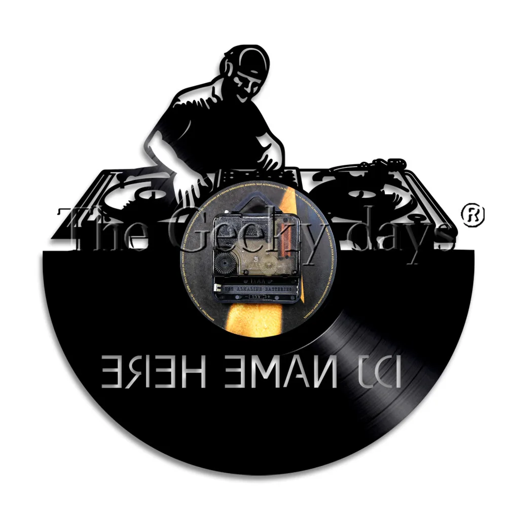 DJ имя здесь виниловых пластинок настенные часы настроить Клубные вечерние