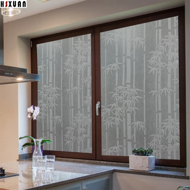 Bamboo Decorative Window Film Sunscreen Decal 50x100cm Pvc Frosted Bamboo Decorative Window Film Sunscreen Decal 50x100cm Pvc Frosted Privacy Self Adhesive Glue Sticker