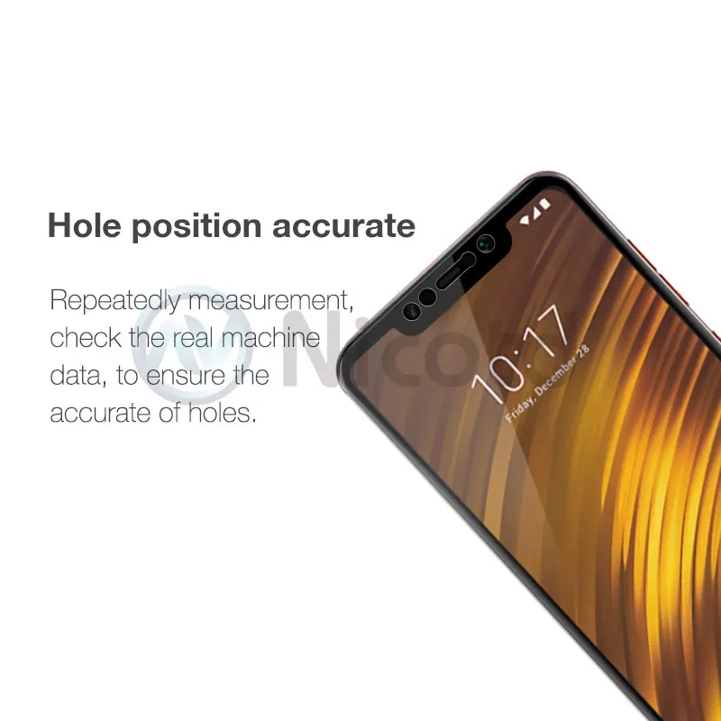 Nicotd Tempered Glass for Xiaomi Pocophone F1 screen protector full cover redmi 5 plus S2 5A 6a pro 6 Pocophone F1 xiomi Film (6)