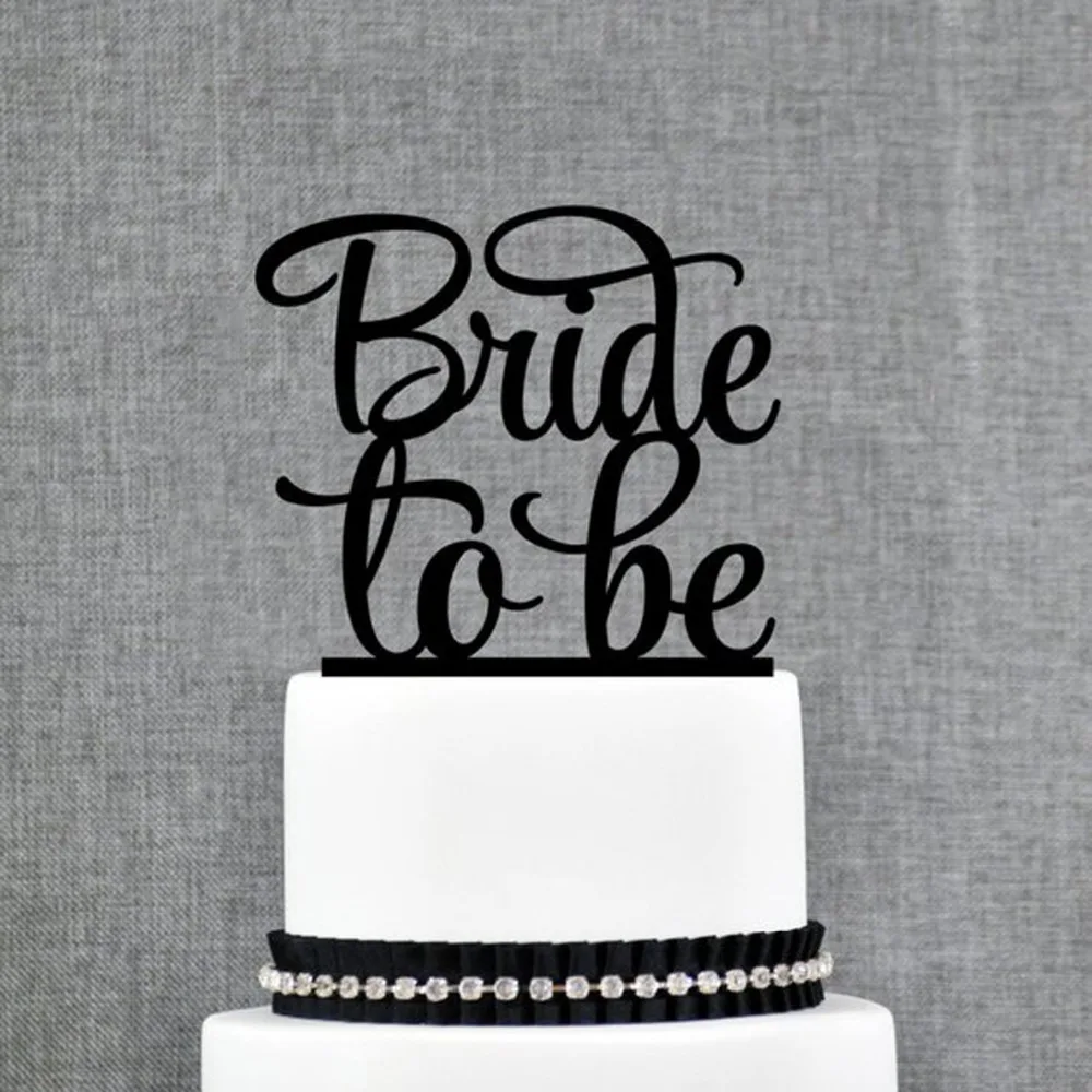 

Bride to be Wedding Cake Topper,Bride Shower wedding Engagement Cake Topper,Bridal Shower single Cake topper