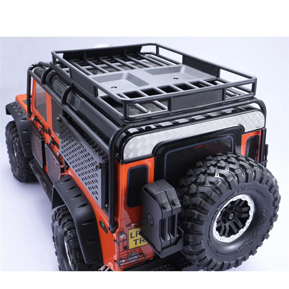 Металлическая антенна на заднюю часть крыши, отделка Панель для Traxxas TRX4 TRX-4 Land Rover Defender D110 Нержавеющая сталь RC защита для автомобиля декоративная тарелка