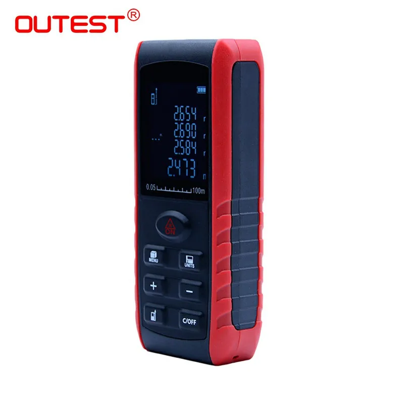 Digital 100m Portable Laser rangefinder Handheldlaser Distance Meter Range Finder Area Volume Measurement with Angle Indication Digital 100m Portable Laser rangefinder Handheldlaser Distance Meter Range Finder Area Volume Measurement with Angle Indication
