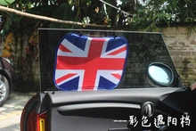 2pcs red union jack window sunshade protection parts for mini cooper R50 F56 F55 countryman R60 2015