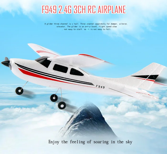 

WLtoys F949 Cessna 182 2.4G 3CH RC Aircraft Fixed-wing RTF Airplane Outdoor Toys Remote Control Plane Gifts