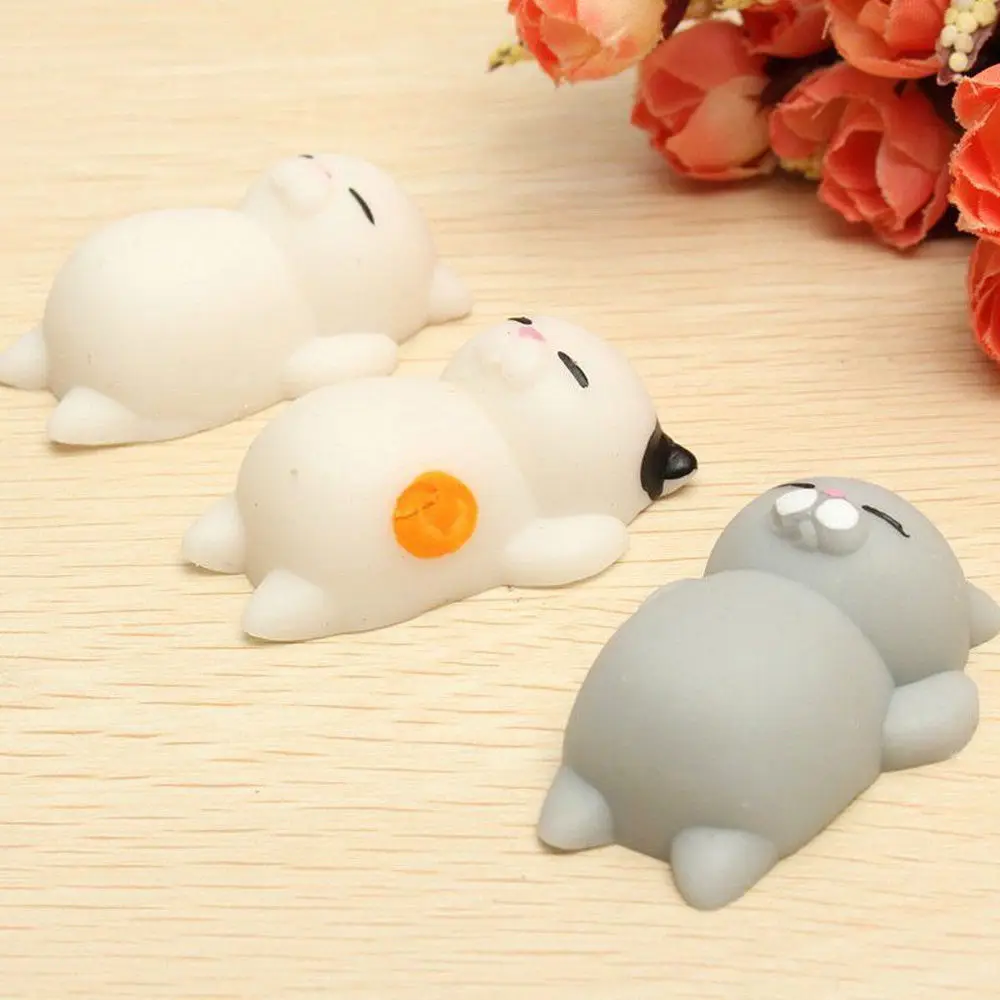 2018 Cute Cat Squeeze Kitty Claw Healing Kids Toy 3D Bear Grip Your Phone Cover Fundas Stress Reliever Cell Phone Accessories