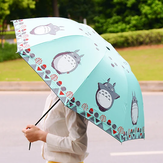 

Umbrella 3 Fold Sombrillas Anti Uv Con Proteccion Solarumbrella Rain Women Cute Daily Folding Umbrella Cosplay Collection WZP142
