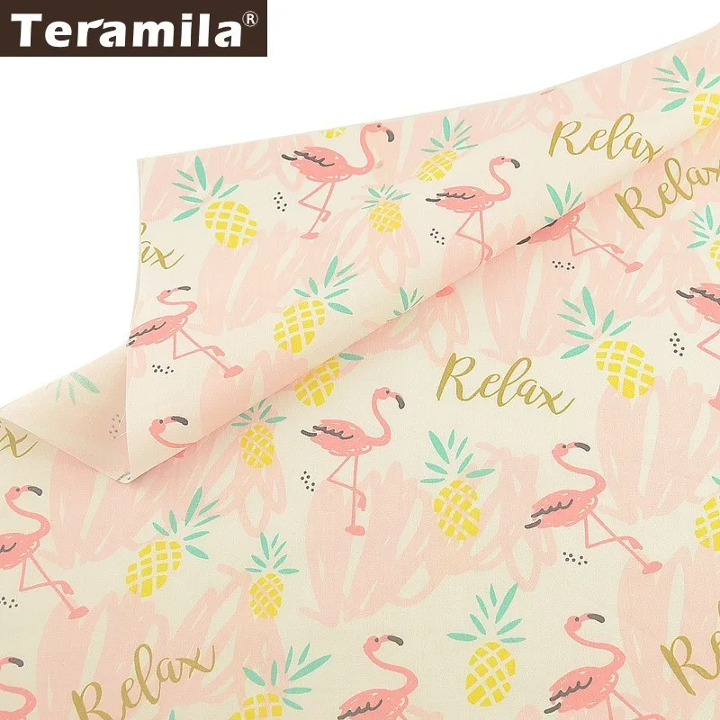 

Teramila 100% Cotton Fabric Animal Design Pink Cloth Handmade Home Textile DIY Bed sheet Baby Sewing Patchwork Craft Decoration