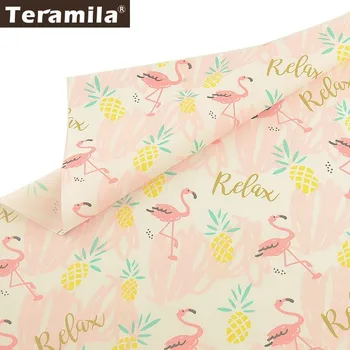 

Teramila 100% Cotton Fabric Animal Design Pink Cloth Handmade Home Textile DIY Bed sheet Baby Sewing Patchwork Craft Decoration