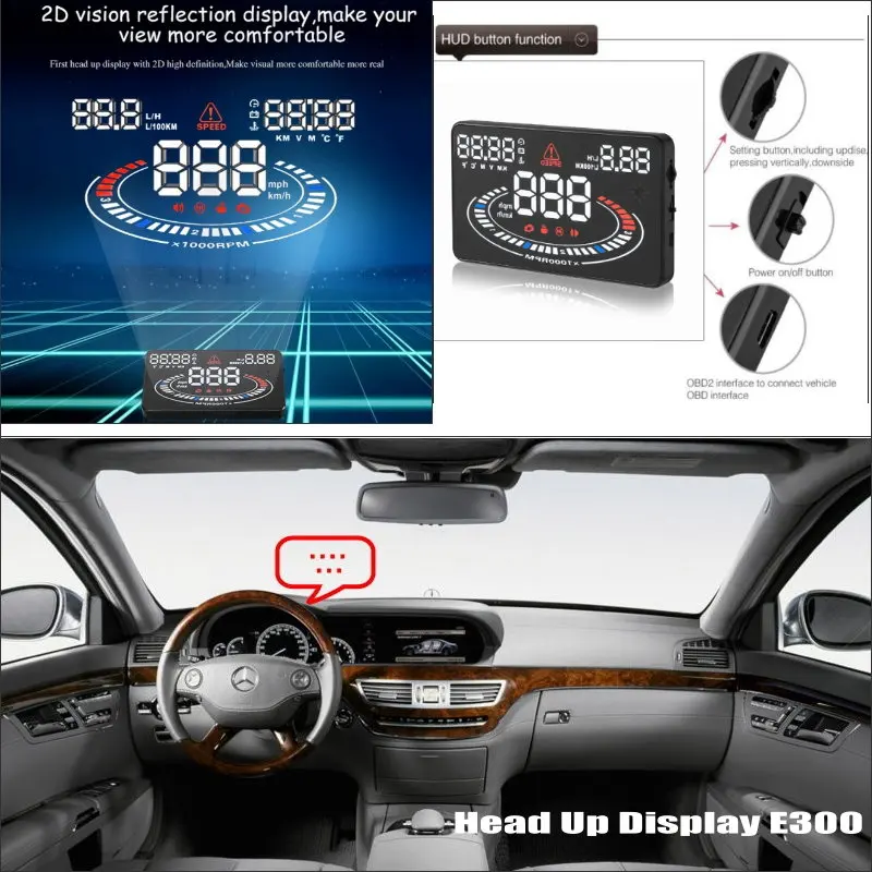 Best For Mercedes Benz MB W220 W221 Get Important Information project to windshield car #039;s HUD head up display screen projector
