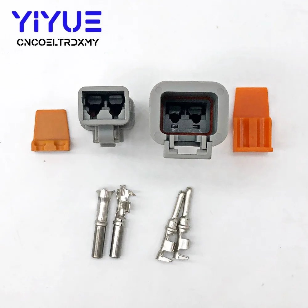 Deutsch DTP 2 Pin Gray Male Female Waterproof Electrical Auto Connectors (3)
