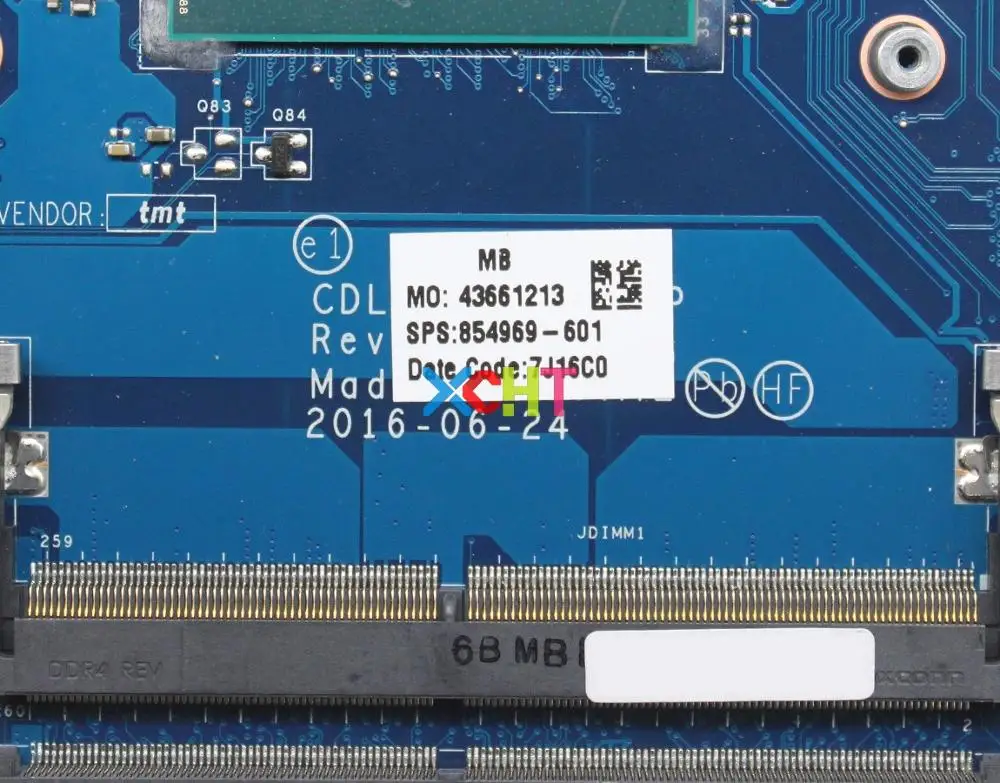 Black Friday  for HP Notebook 15 15-BA Series 854969-601 854969-001 CDL51 LA-D712P UMA A9-9410 Laptop Motherboard