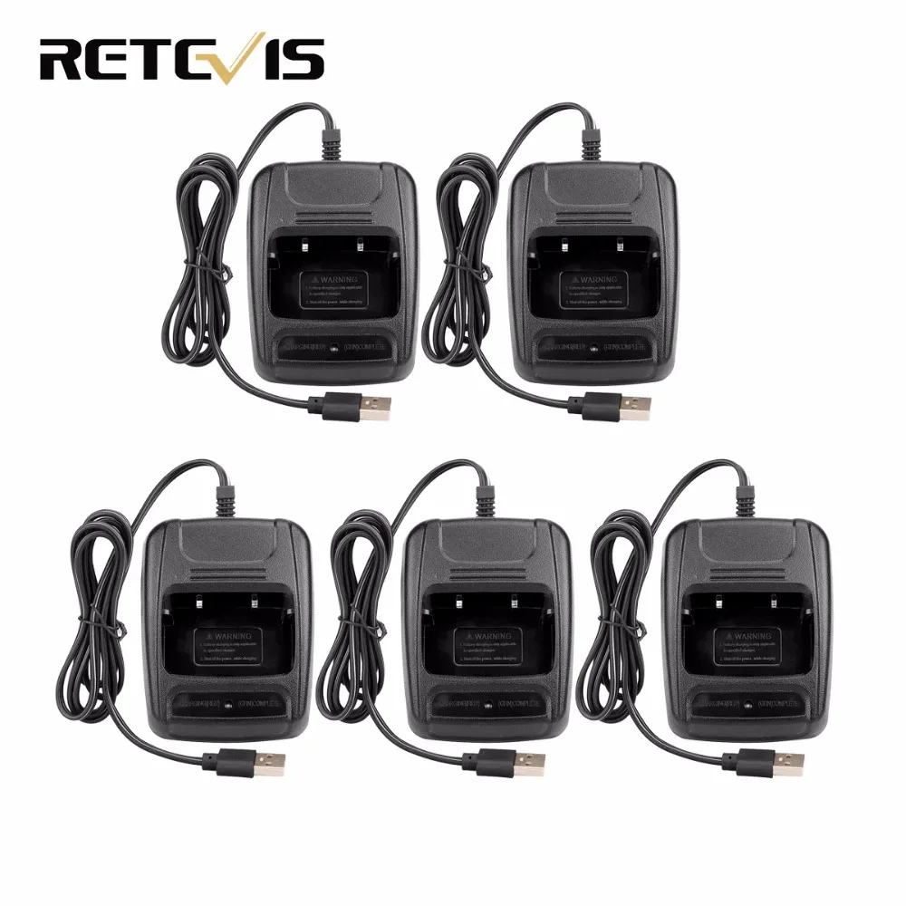 5 шт. USB зарядное устройство Li-Ion для Retevis H777 Baofeng 888S BF-888S рация j9104 E | Мобильные