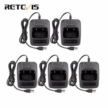 

5pcs USB Li-ion Battery Charger for Retevis H777 Baofeng 888S BF-888S Walkie Talkie J9104E