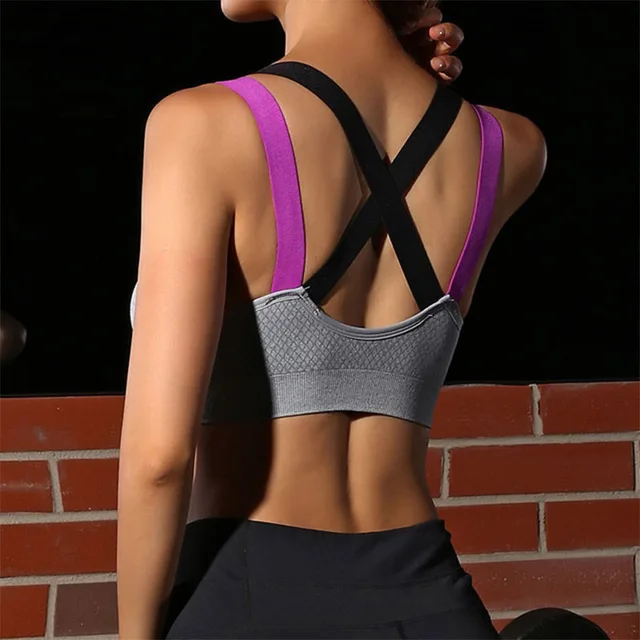 US $2.78 Womens Running Bra Fitness Bra Yoga Push Up Sports Bra Gym Running Padded Sport Bra Top Sport Brass