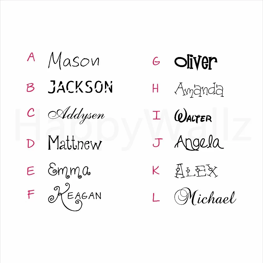 Custom Name Wall Stickers Baby Nursery Customized Name Wall Sticker Diy