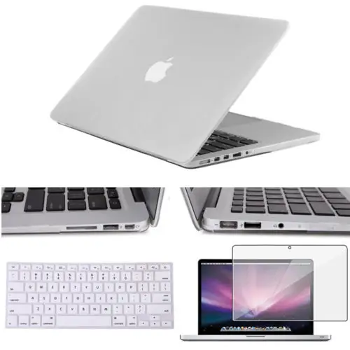 Рождественский подарок! Матовый Жесткий Чехол для Apple Macbook Air 1" 13" Pro 1" 15" Pro с retina 1" 13" 15" - Цвет: Белый