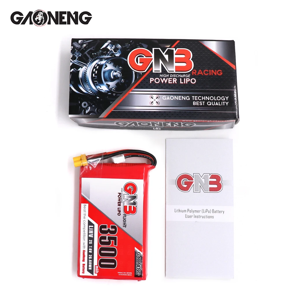 Gaoneng GNB 7,6 V 3500mAh 2S HV Lipo батарея XT30 разъем для Frysky Taranis QX7 передатчик TX пульт дистанционного управления