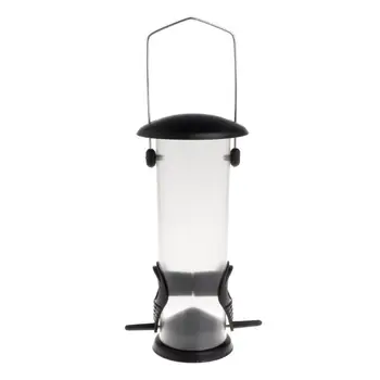 

Bird Feeder PVC Iron Handle Hanging Tree Park Garden Wild Birds Feeding Outdoor Portable Birds Food Dispenser--S004