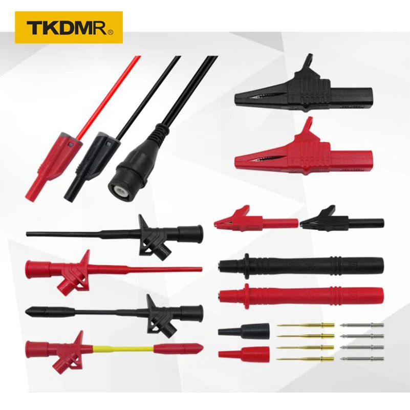

TKDMR BNC Electronic Specialties Test Lead Automotive&Multimeter probe leads kit Flexible&Piercing Test Hook Free shipping