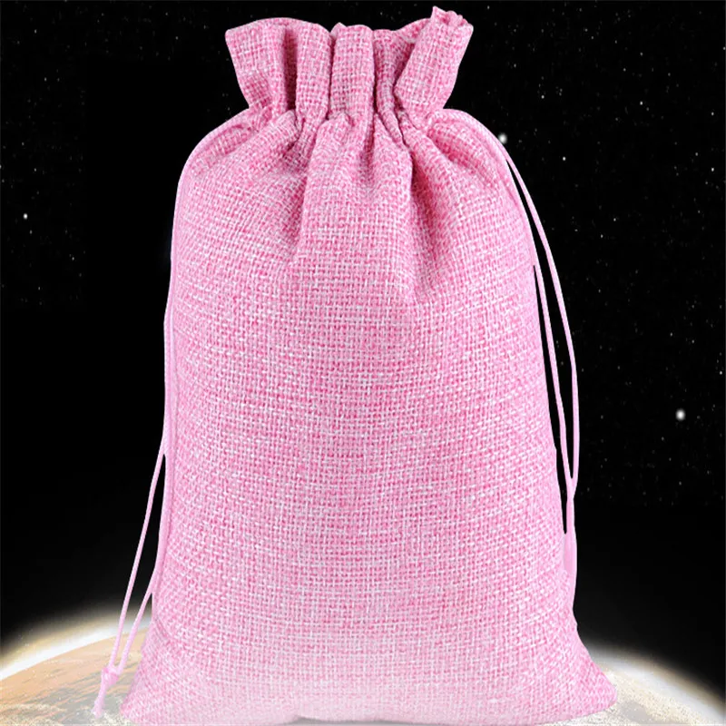 

10pcs Hemp Bag Colorful Packaging Phone Jewelry Thick Dust-proof Bag Custom Different Color Bags Hot 7x9cm 8x10cm 9x12cm 10x14cm