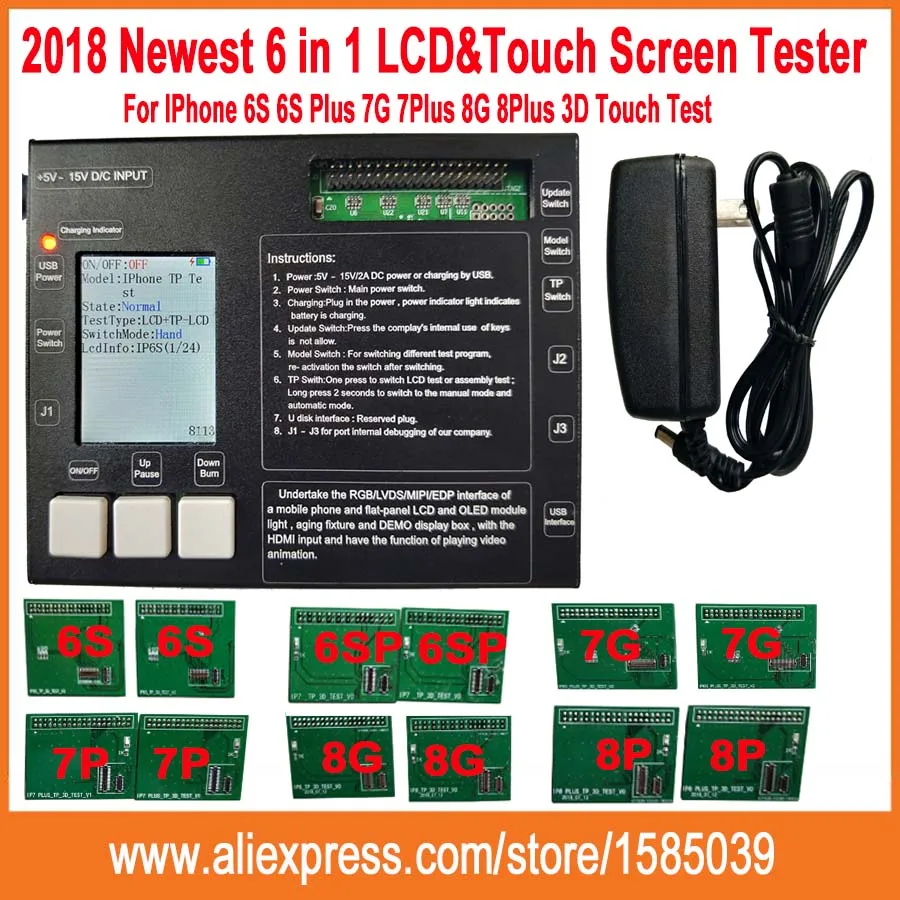 

6 in 1 LCD display & Digitizer Touch screen test board LCD Tester for iphone 6S 6SP 7G 7P 8G 8P Top version