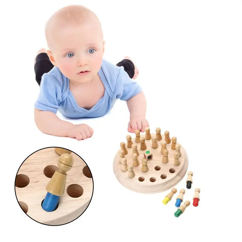 1 комплект деревянные шахматы-палочки с памятью игра Дети Ранние образовательные 3D головоломки семейные вечерние повседневные игровые