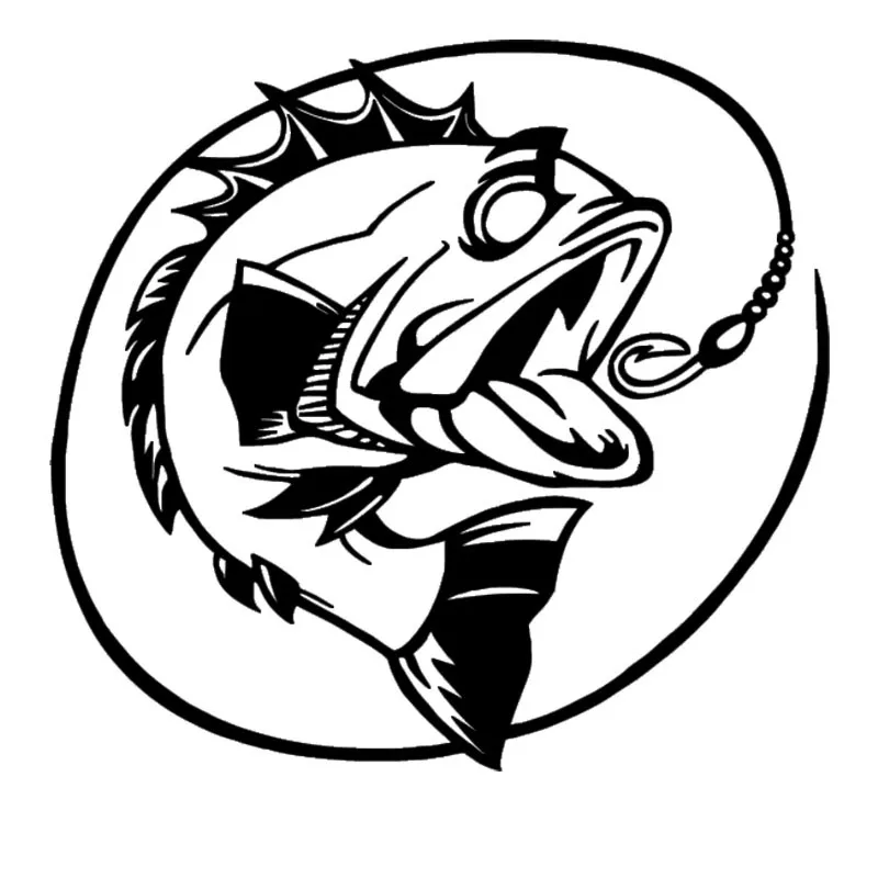 

Motorcycle Sticker Creative Fish Car Sticker Vinyl Car Styling Fashion Car Window Stickers Black/Silver