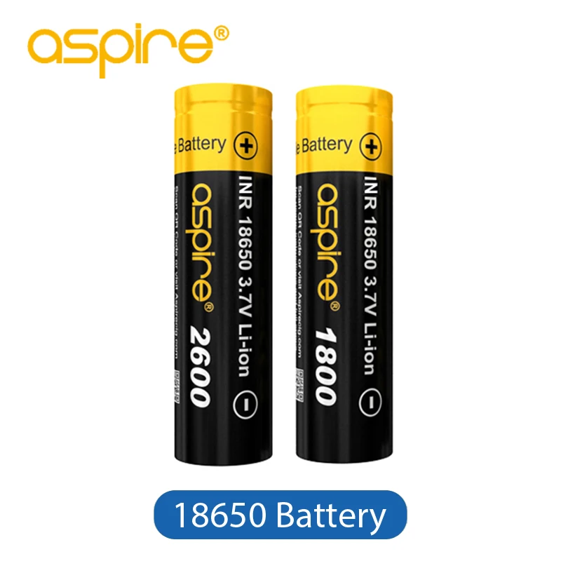 Оригинальный Aspire 18650 батарея электронная сигарета перезаряжаемые 1800 мАч 18650 мАч Aspire 2600 батарея ячейки Ecig Vape Mod батарея