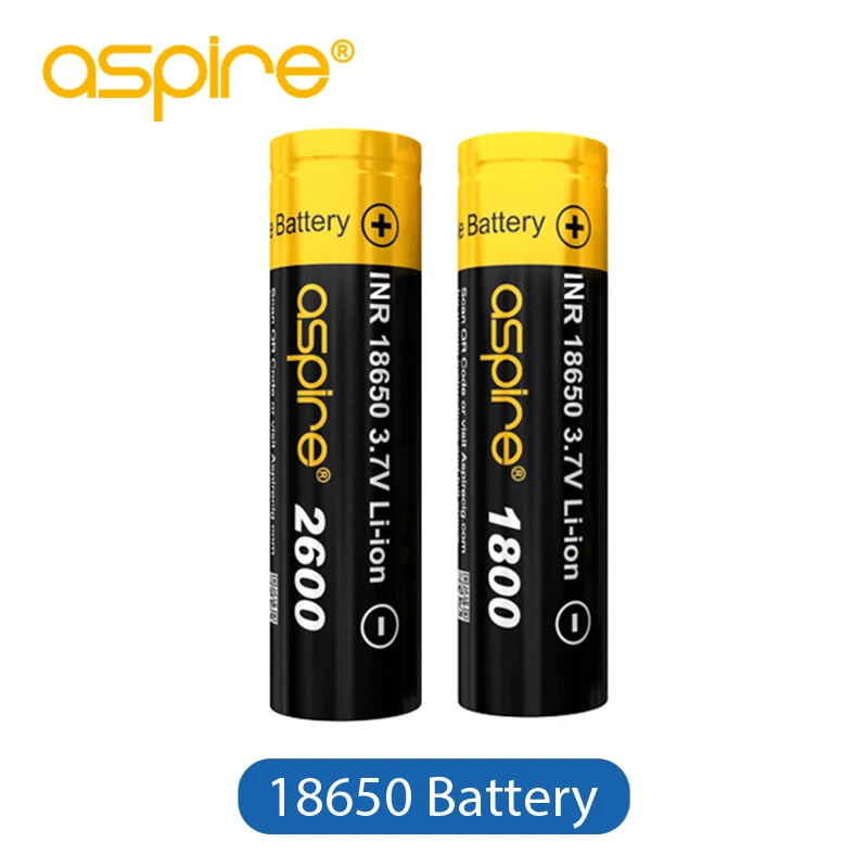 

Original Aspire 18650 Battery Electronic Cigarette Rechargeable 1800mAh 2600mAh Aspire 18650 Battery Cell Ecig Vape Mod Battery