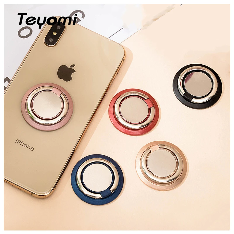 

Finger Ring Mobile Phone Smartphone Stand Holder for IPhone XS Huawei Samsung Cell Smart Round Phone Ring Holder Car Mount Stand