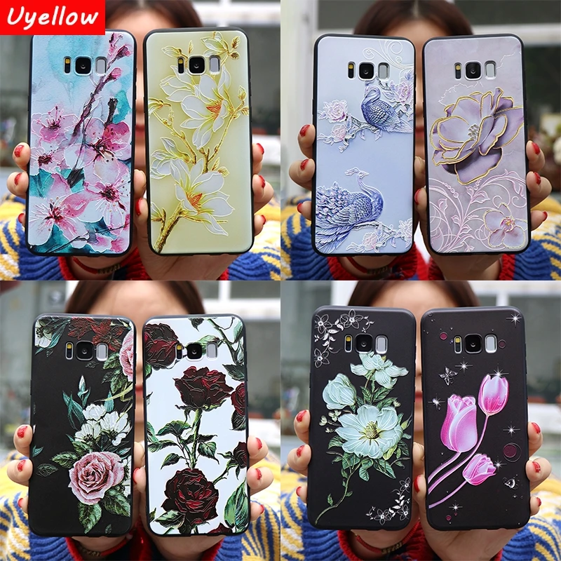 

3D Relief Floral Case For Samsung Galaxy S10 S10e M10 M20 J3 J5 J7 A3 A5 2017 S8 S9 J4 J6 J8 Plus A7 A9 2018 Note 8 9 TPU Cover