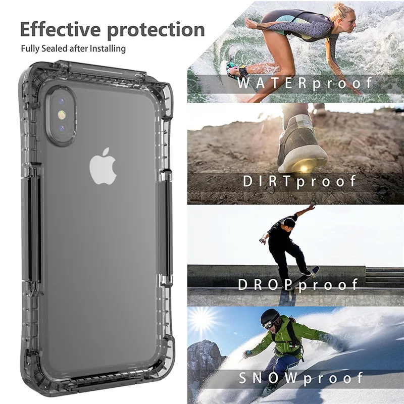 Водонепроницаемый чехол для iPhone 5 SE 5S 6 6s Plus IP68 Подводный Чехол 7 8 X XS XR XsMax сенсорный