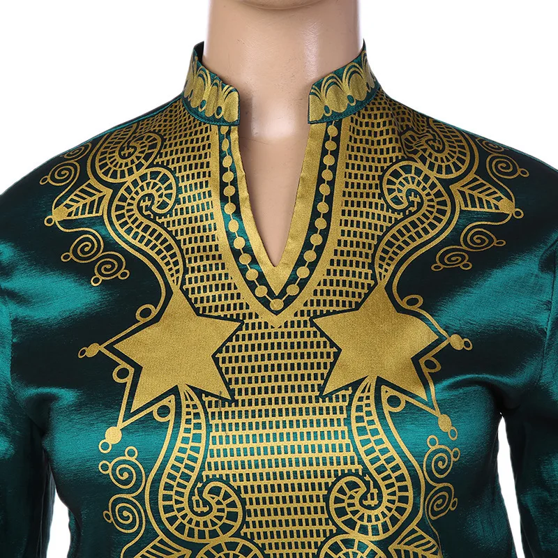 Chemises africaine traditionnelle Dashiki Wax 15