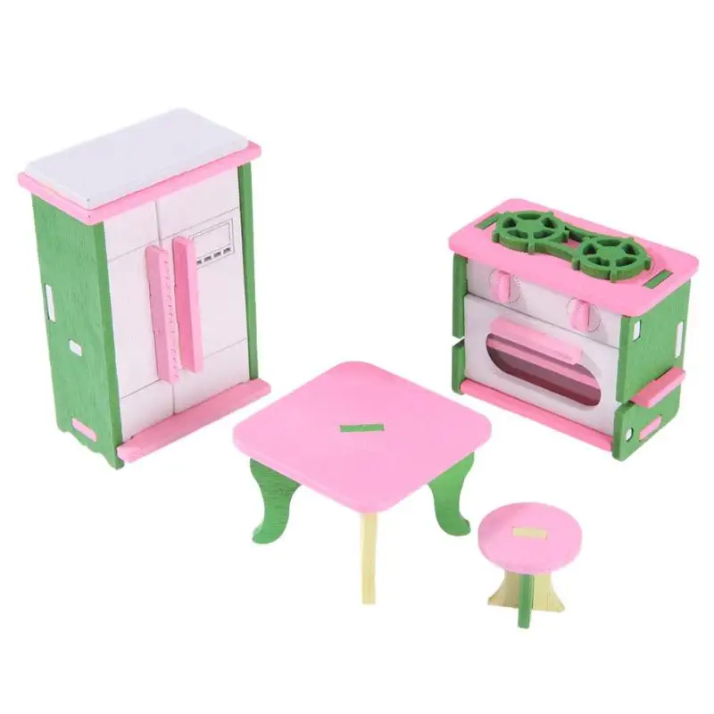 Милый кукольный домик, миниатюрная деревянная мебель, игрушки, деревянная мебель, набор кукол, детская комната для детей, игровая игрушка, мебель, головоломка - Цвет: 581