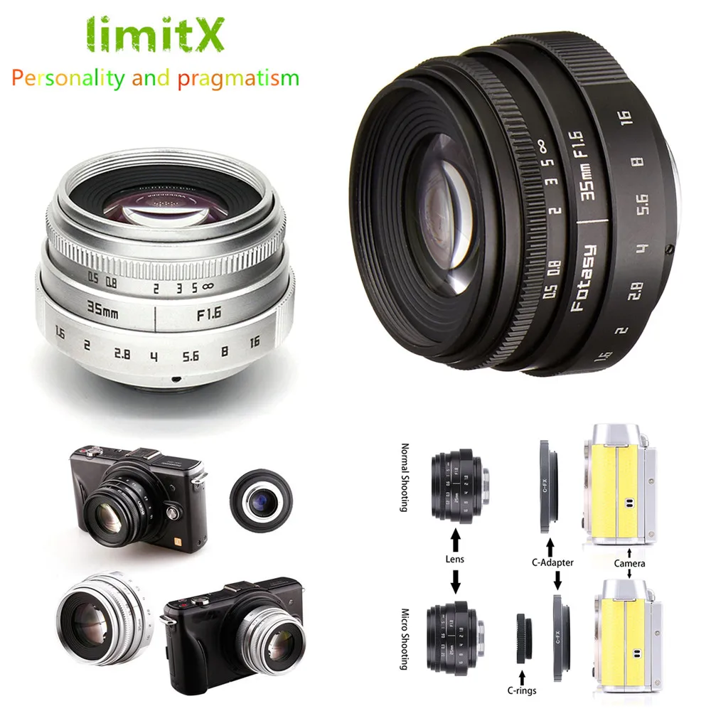 

35mm F1.6 CCTV Lens C Mount For Nikon 1 V3 V2 V1 AW1 J5 J4 J3 J2 J1 S2 S1 APS-C Mirrorless Digital Camera