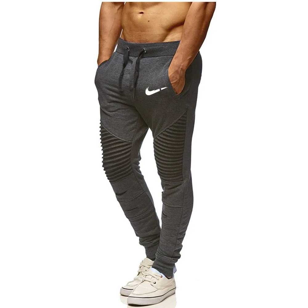 

New men's jogging pants brand men's pants casual pants sports pants jogger casual folds comfortable sweatpants