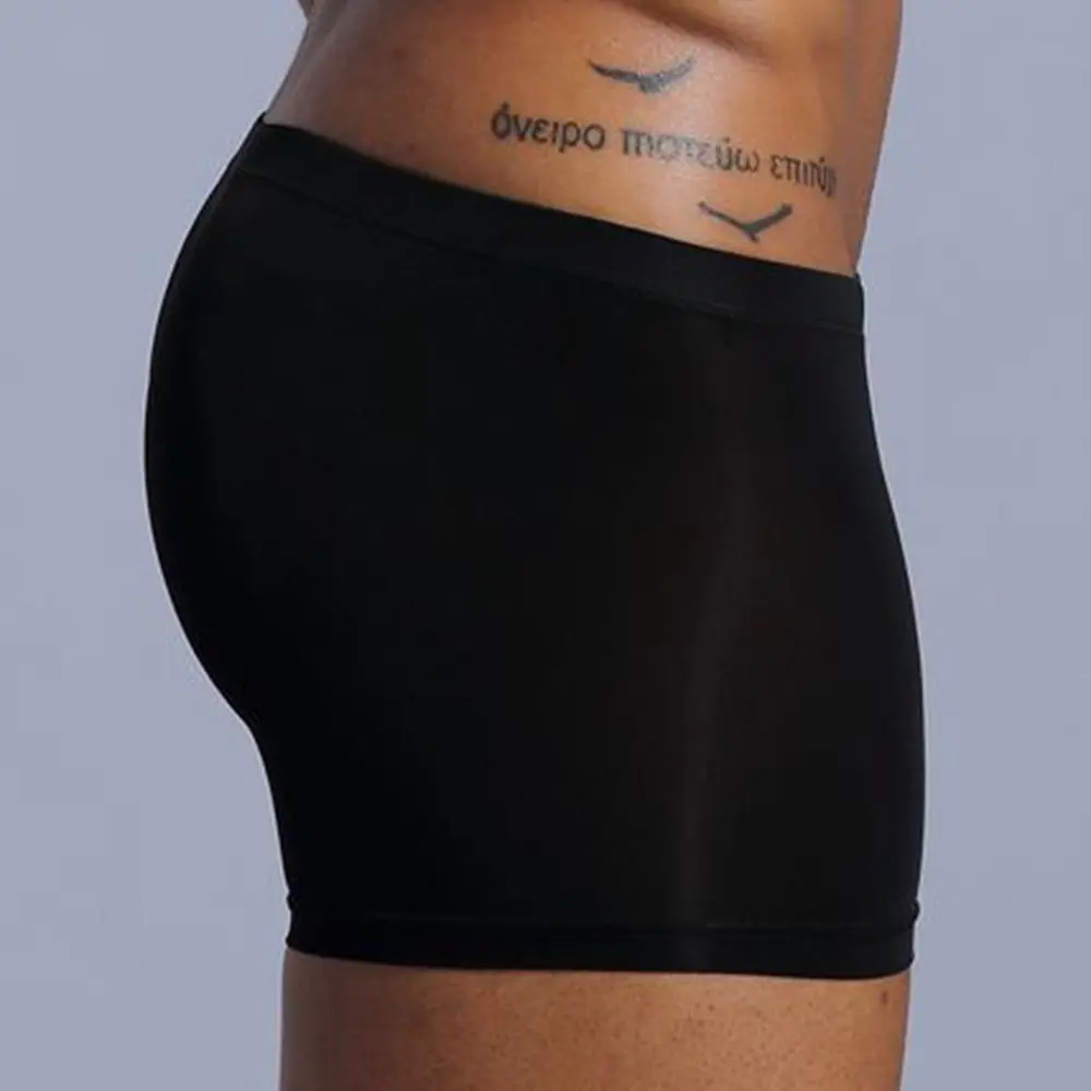  Very thin men's underwear nylon ice silk boxers double bagged high-interest high-stretch boxers - 33007455018