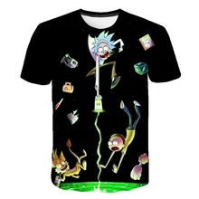 marca Rick y Morty T camisa de los hombres Anime camiseta chino 3d impreso camiseta Hip Hop Tee Mens ropa nuevo Top de verano